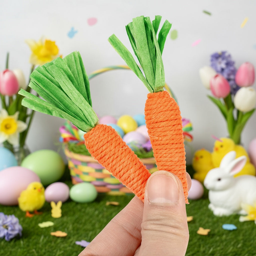 Easter Mini Carrot Decoration Ornament European and American Home Decor Tray Decoration 20 PCS