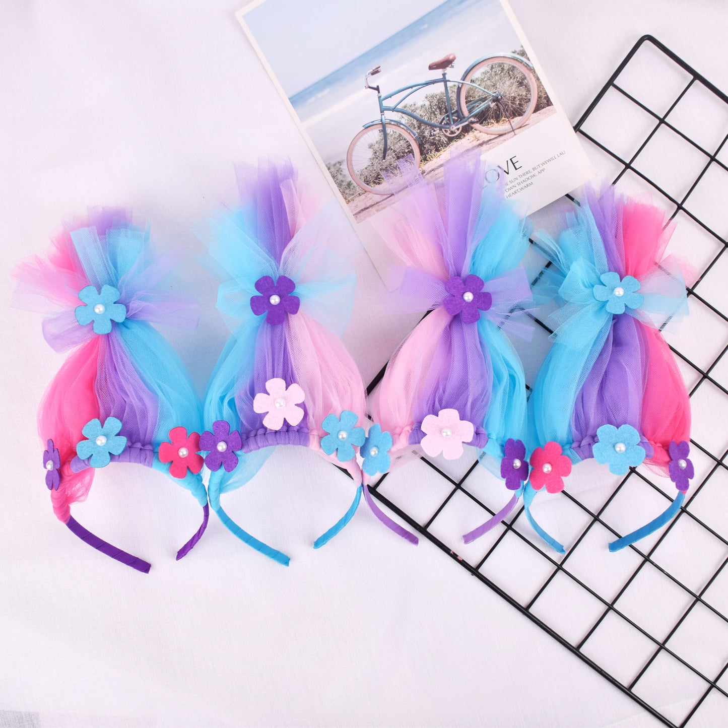 Anime Magic Elf Headband Troll Doll Hair Halloween Costume Props for Girls