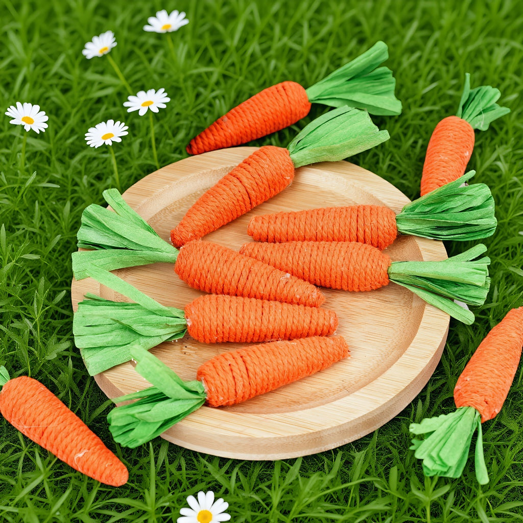 Easter Mini Carrot Decoration Ornament European and American Home Decor Tray Decoration 20 PCS