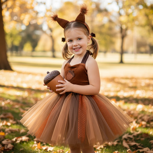 Squirrel Dress for Children, Animal Costume, Children's Festival Performance Costume, Role-Paying