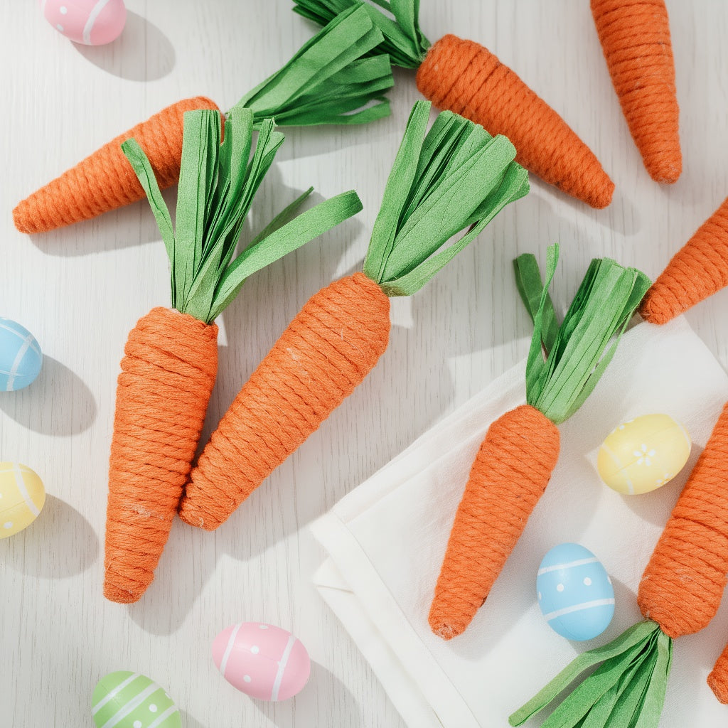 Easter Mini Carrot Decoration Ornament European and American Home Decor Tray Decoration 20 PCS