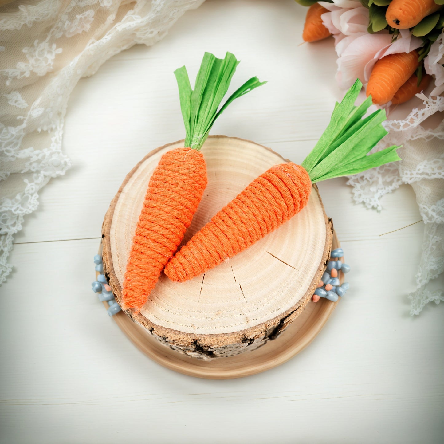 Easter Mini Carrot Decoration Ornament European and American Home Decor Tray Decoration 20 PCS