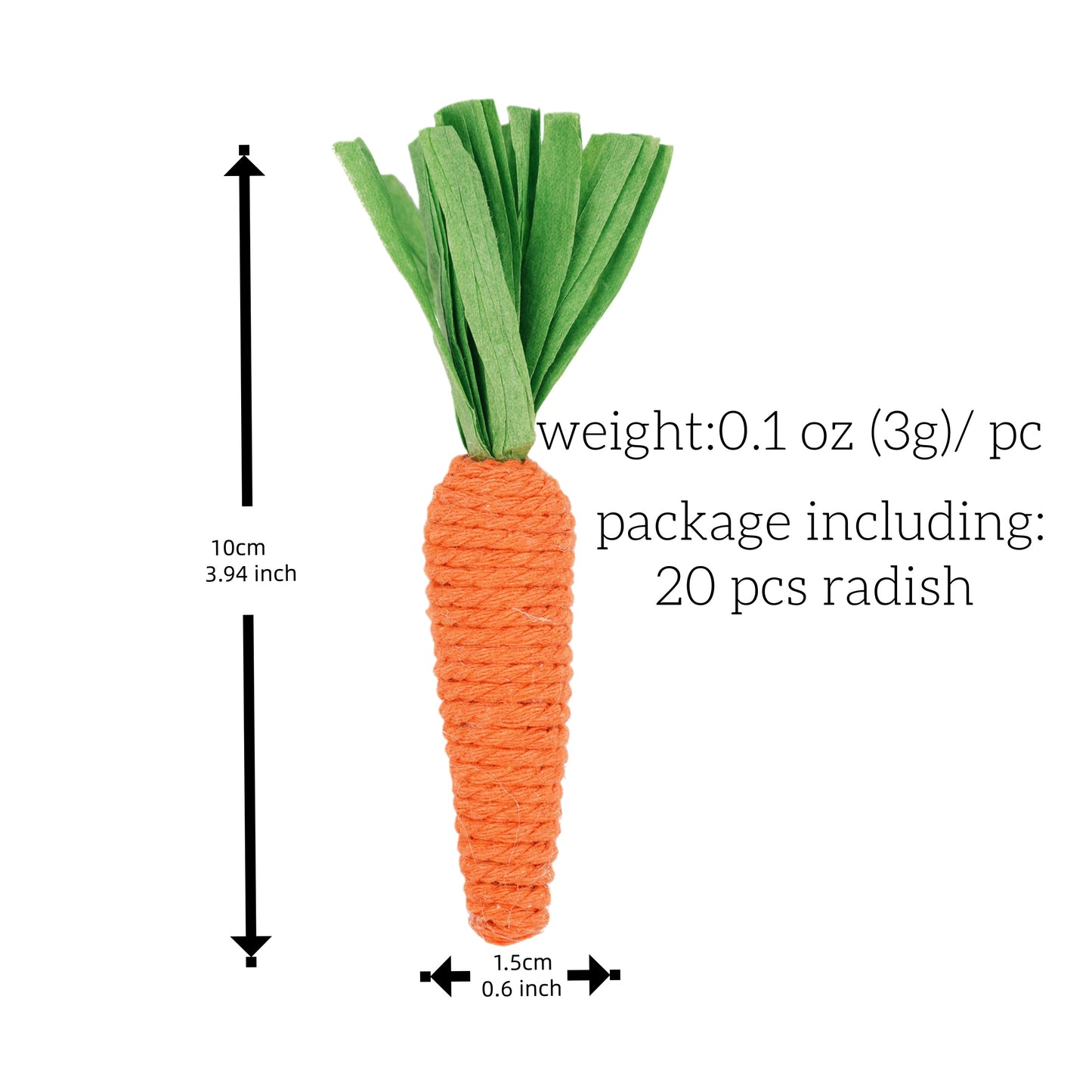 Easter Mini Carrot Decoration Ornament European and American Home Decor Tray Decoration 20 PCS